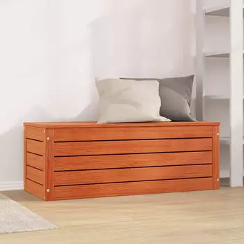 vidaXL Aufbewahrungsbox mit Speicher Wachsbraun 89x36,5x33cm (865368)