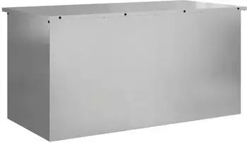 vidaXL Außenlagerbox mit Speicher Silber 100x50.5x50cm Edelstahl (874564)