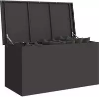 vidaXL Au&szlig;enlagerbox Schwarz 100 x 50,5 x 50 cm Stahl
