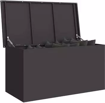 vidaXL Au&szlig;enlagerbox Schwarz 100x50.5x50cm Kaltgewalzter Stahl (874560)