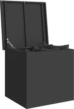 vidaXL Au&szlig;enlagerbox Schwarz 55x50.5x50cm Kaltgewalzter Stahl (874574)