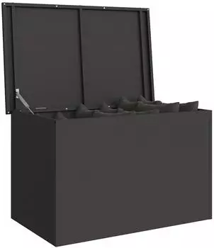 vidaXL Au&szlig;enlagerbox Schwarz 80x50.5x50cm Kaltgewalzter Stahl (874567)