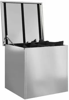 vidaXL Au&szlig;enlagerbox Silber 55x50,5x50cm Verzinkter Stahl (874579)