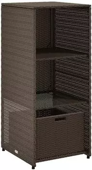 vidaXL Gartenschrank Braun 50x55x115cm Poly Rattan (365548)