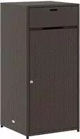 vidaXL Gartenschrank Braun 55x55x111 cm Poly Rattan