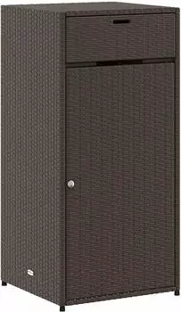 vidaXL Gartenschrank Braun 55x55x111cm Poly Rattan (365560)