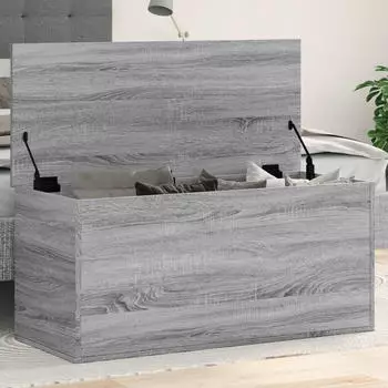 vidaXL Truhe Grau Sonoma 100x42x46cm Holzwerkstoff (840665)