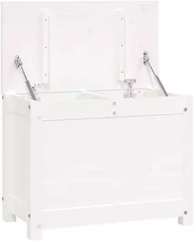 vidaXL Truhe Weiß 60x32x45,5cm Massivholz Kiefer (823545)