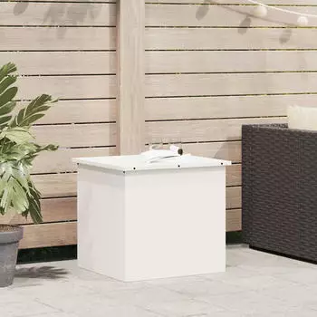 vidaXL Au&szlig;enlagerbox Wei&szlig; 55x50.5x50cm Kaltgewalzter Stahl (874575)