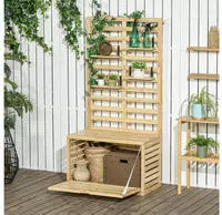 Aufbewahrungsbox, Aufbewahrungstruhe Mit Rankhilfe, Auflagenbox Mit Ablagen,