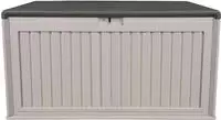 WESTMANN Kissenbox "Kunststoff-Gartenbox Alba 380l, Creme" 63x128x64cm, kann auch als