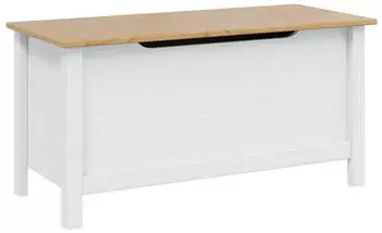 vidaXL Aufbewahrungsbox 90x40x45cm Wei&szlig;/Honigbraun