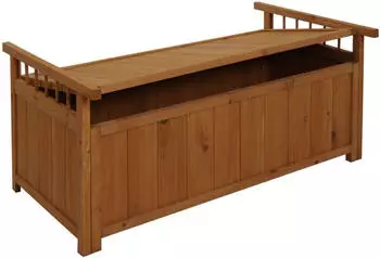 Mendler Aufbewahrungstruhe HWC-O13 Tanne Holz 53x108x60cm natur