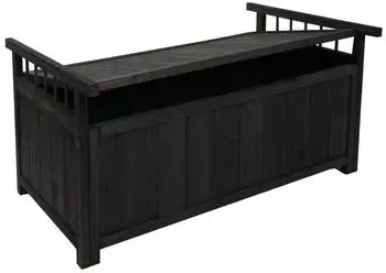 Mendler Aufbewahrungstruhe MCW-O13 Tanne Holz MVG 53x108x60cm anthrazit