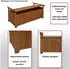 Mendler Aufbewahrungstruhe MCW-O13 Tanne Holz MVG 53x108x60cm anthrazit