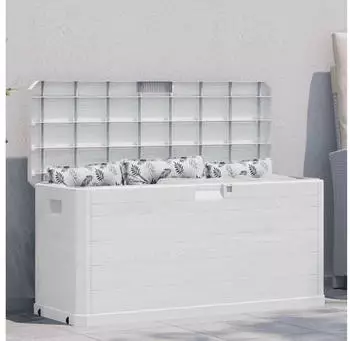 furnicato Garten-Aufbewahrungsbox 280 L Hellgrau