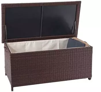 Proregal Poly-Rattan Kissenbox 51x100x50cm Premium Braun