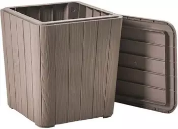 Beliani Aufbewahrungsbox Kunststoff 40x42cm Taupe