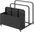 Costway Pool Aufbewahrungskorb mit Rollen Pe Rattan Schwarz