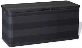 furnicato Gartenbox 117&times;45&times;56cm Schwarz