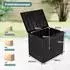 Costway Gartenbox 96 L mit Abschließbarem Deckel Rattanoptik Schwarz