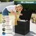 Costway Gartenbox 96 L mit Abschließbarem Deckel Rattanoptik Schwarz
