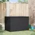 furnicato Gartenbox Poly Rattan 150x100x100cm Schwarz