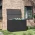 furnicato Gartenbox Poly Rattan 150x100x100cm Schwarz