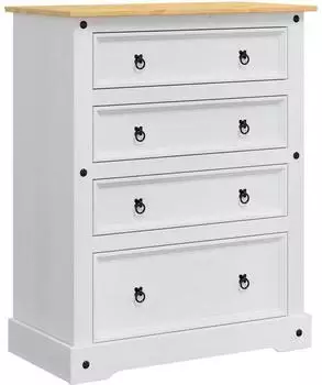 vidaXL Aufbewahrungs-Truhen mit Speicher 92x48x114cm Corona Wei&szlig;