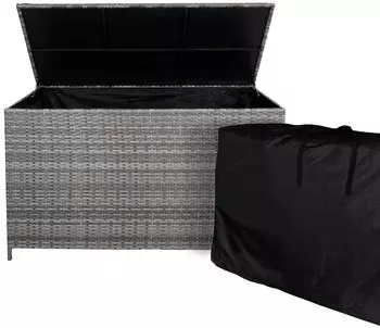 MonsterShop Rattan Kissenbox 582L Grau