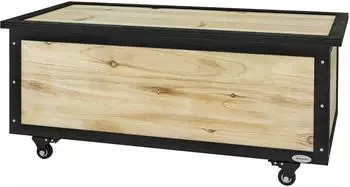 Outsunny Gartenbox mit Rollen 121L Holz