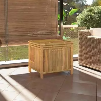 furnicato Gartenbox Bambus 90x52x55cm Braun