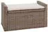 MCW Aufbewahrungstruhe Genua Rattan Grau-Braun