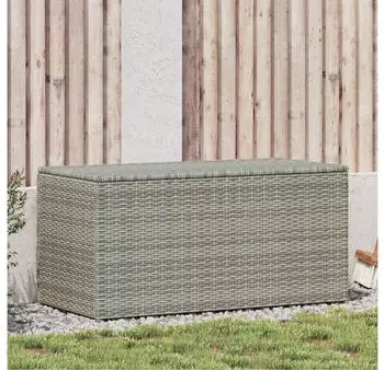 furnicato Gartenbox Poly Rattan 100x50x50cm Grau