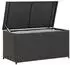 furnicato Gartenbox Poly Rattan 100x50x50cm Schwarz