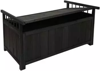 Proregal Aufbewahrungstruhe 53x108x60cm Tanne Holz Anthrazit
