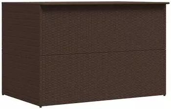 furnicato Garden-Auflagenbox 150x100x100cm Poly Rattan Braun