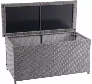 Proregal Poly-Rattan Kissenbox 63x135x52cm Basic Grau