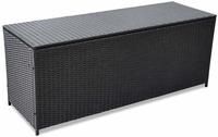 vidaXL Garden-Auflagenbox Schwarz 150x50x60 cm Poly Rattan