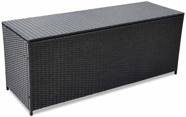 vidaXL Box Poly Rattan schwarz 150x50x60 cm (43134)