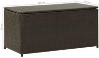 vidaXL Gartenbox Poly Rattan 100x50x50 cm Braun