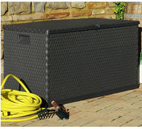 vidaXL Garten-Aufbewahrungsbox Anthrazit 120x56x63 cm PP Rattan