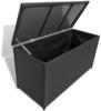 vidaXL Garten-Auflagenbox Schwarz 120x50x60 cm Poly Rattan