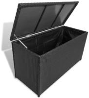 vidaXL Garten-Auflagenbox Schwarz 120x50x60 cm Poly Rattan
