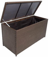 vidaXL Garten-Auflagenbox Braun 120x50x60 cm Poly Rattan