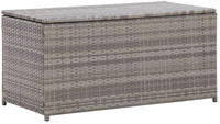 vidaXL Gartenbox Poly Rattan 100x50x50 cm Grau