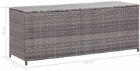 Garten-auflagenbox Grau 120x50x60 Cm Poly Rattan - Vidaxl