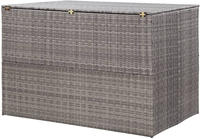 vidaXL Garden-Auflagenbox Grau 150x100x100 cm Poly Rattan