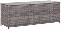 vidaXL Garten-Auflagenbox Grau 150x50x60 cm Poly Rattan