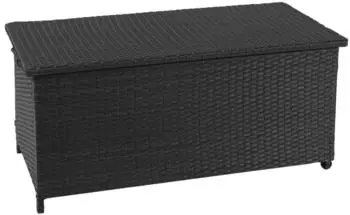 Mendler Truhe Premium 63x135x52cm 320L schwarz (67100)